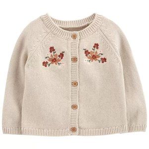 NWT Carter's Embroidered Floral Cardigan